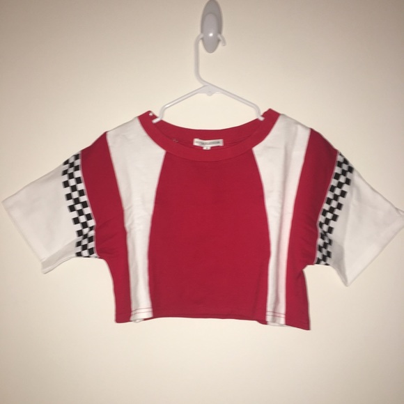 Checkered and red cropped top - Picture 2 of 3